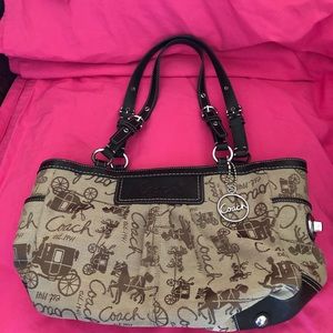 Gently used Coach Signature carriage logo bag